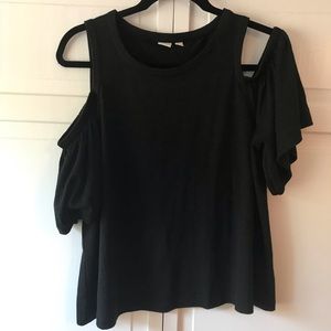 Gap cold shoulder black top women’s medium